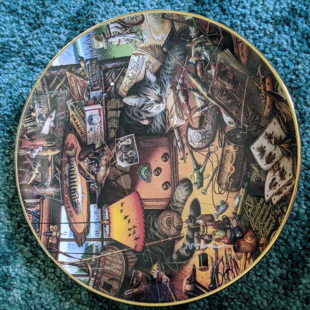 Charles wysocki plate. PURR-FECT PLACES COLL.
